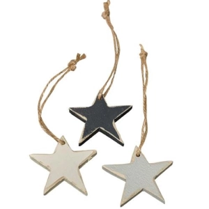 *3/Set Small Wooden Star Ornaments