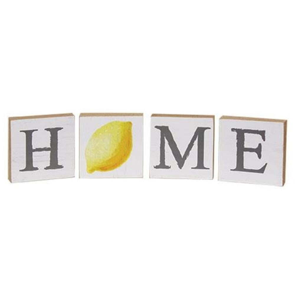 *4/Set Lemon "Home" Blocks