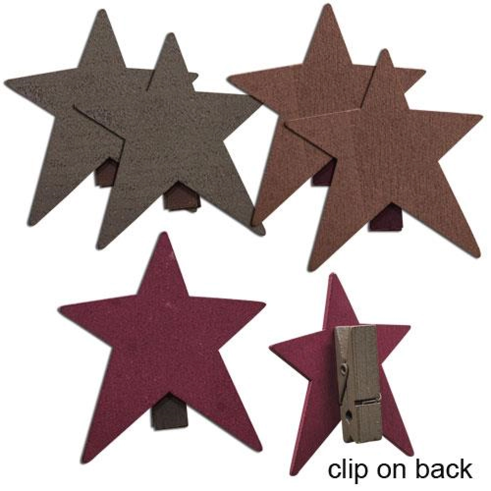 *6/Set Star Clothespins