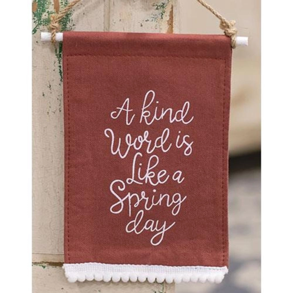 *A Kind Word Mini Fabric Wall Hanging