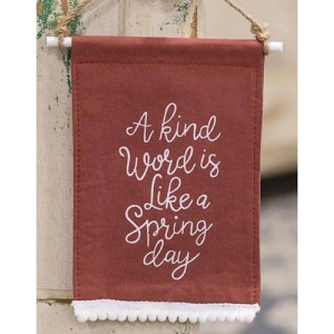 *A Kind Word Mini Fabric Wall Hanging