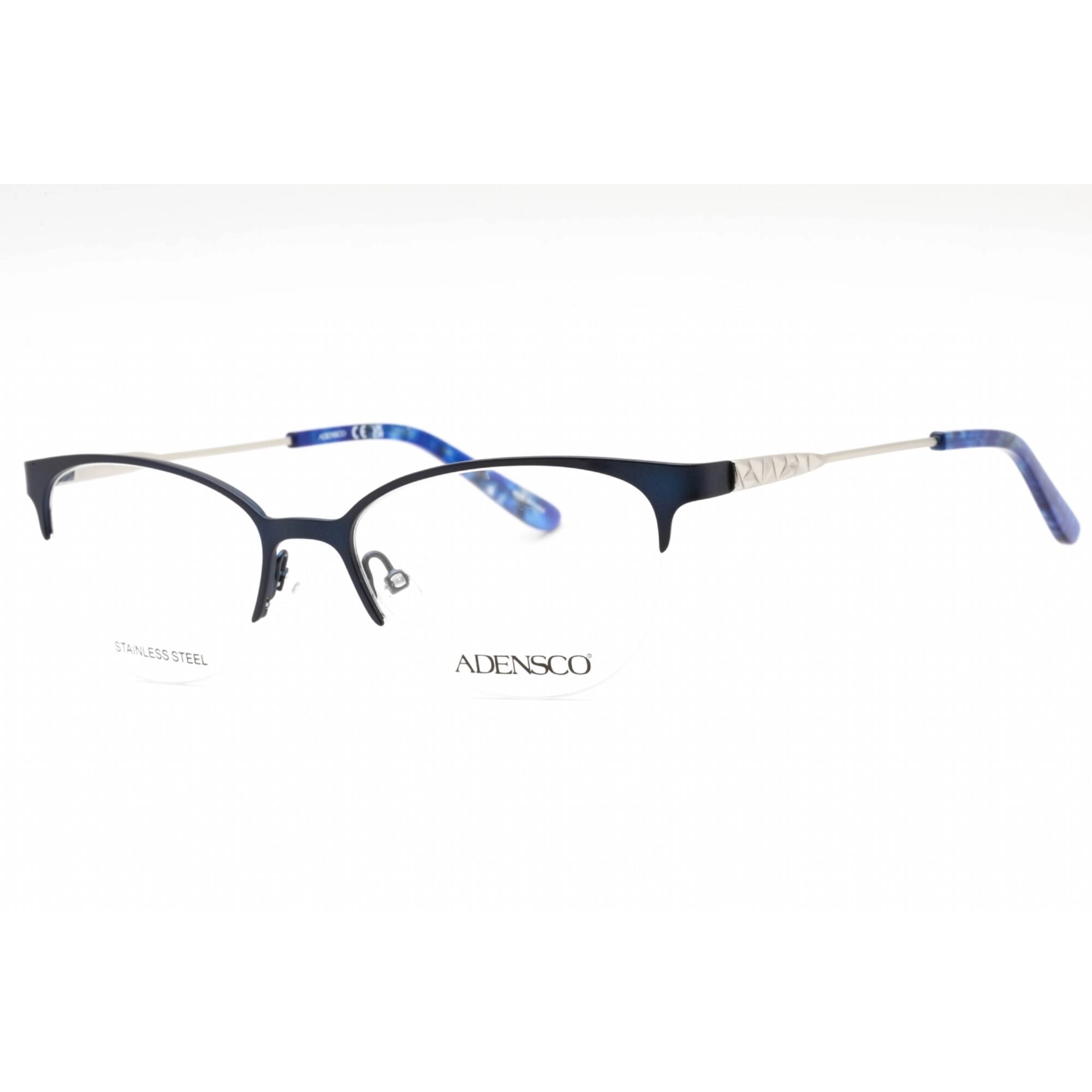 Adensco Women's Eyeglasses - Matte Blue Metal Oval Half Rim Frame | AD 247 0FLL 00