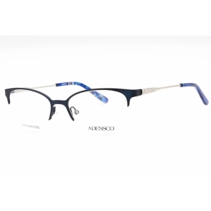 Adensco Women's Eyeglasses - Matte Blue Metal Oval Half Rim Frame | AD 247 0FLL 00