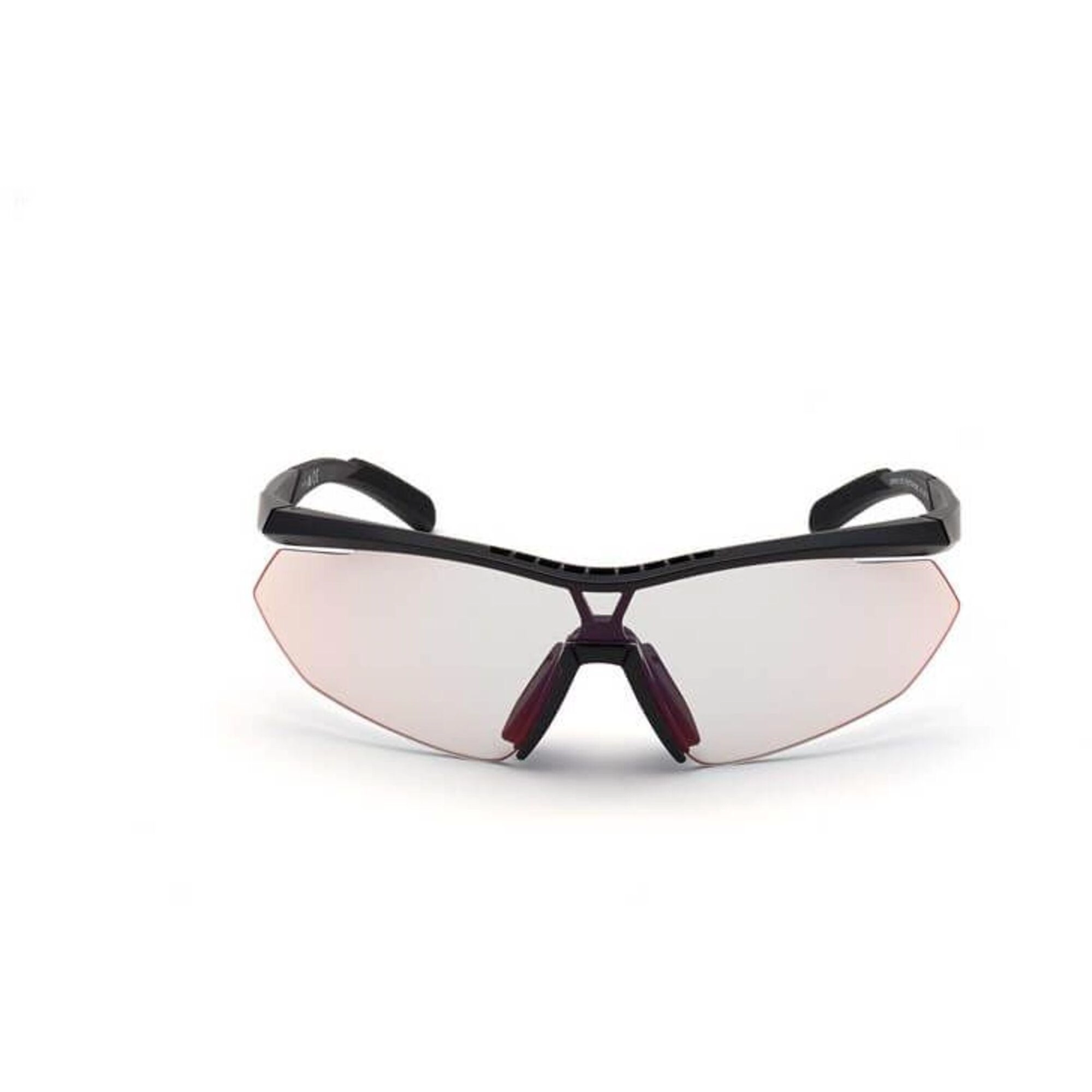 Adidas Women's Sunglasses - Shiny Black Plastic Half Rim Frame | ADIDAS SP0016 01C