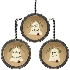*Always Believe Dish Ornament 3 Asstd.