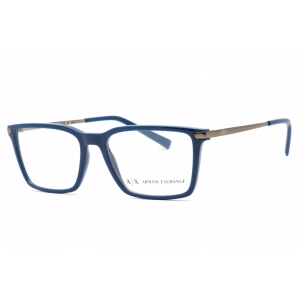 Armani Exchange Women's Eyeglasses - Blue Square Frame Clear Demo Lens | 0AX3077 8212