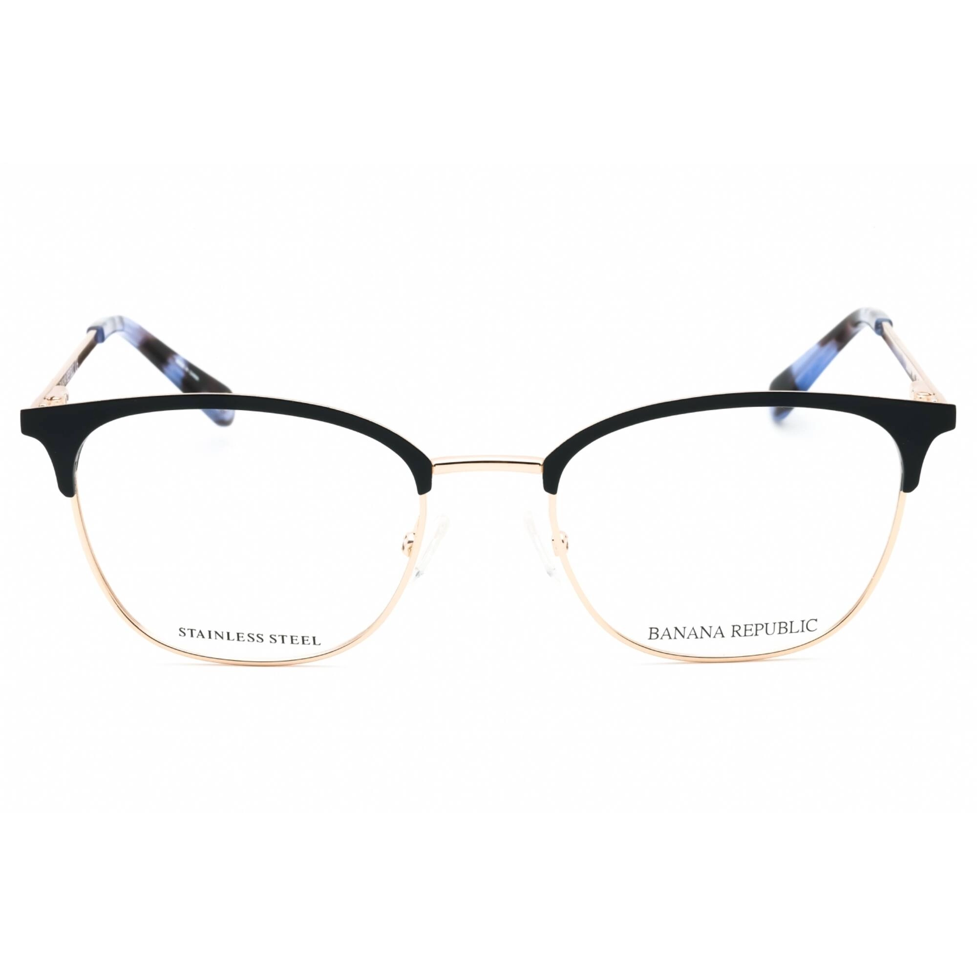 Banana Republic Women's Eyeglasses - 53mm Blue Gold Square Frame | ISADORA 0KY2 00