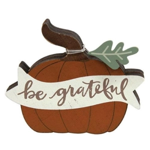 *Be Grateful Chunky Pumpkin Sitter