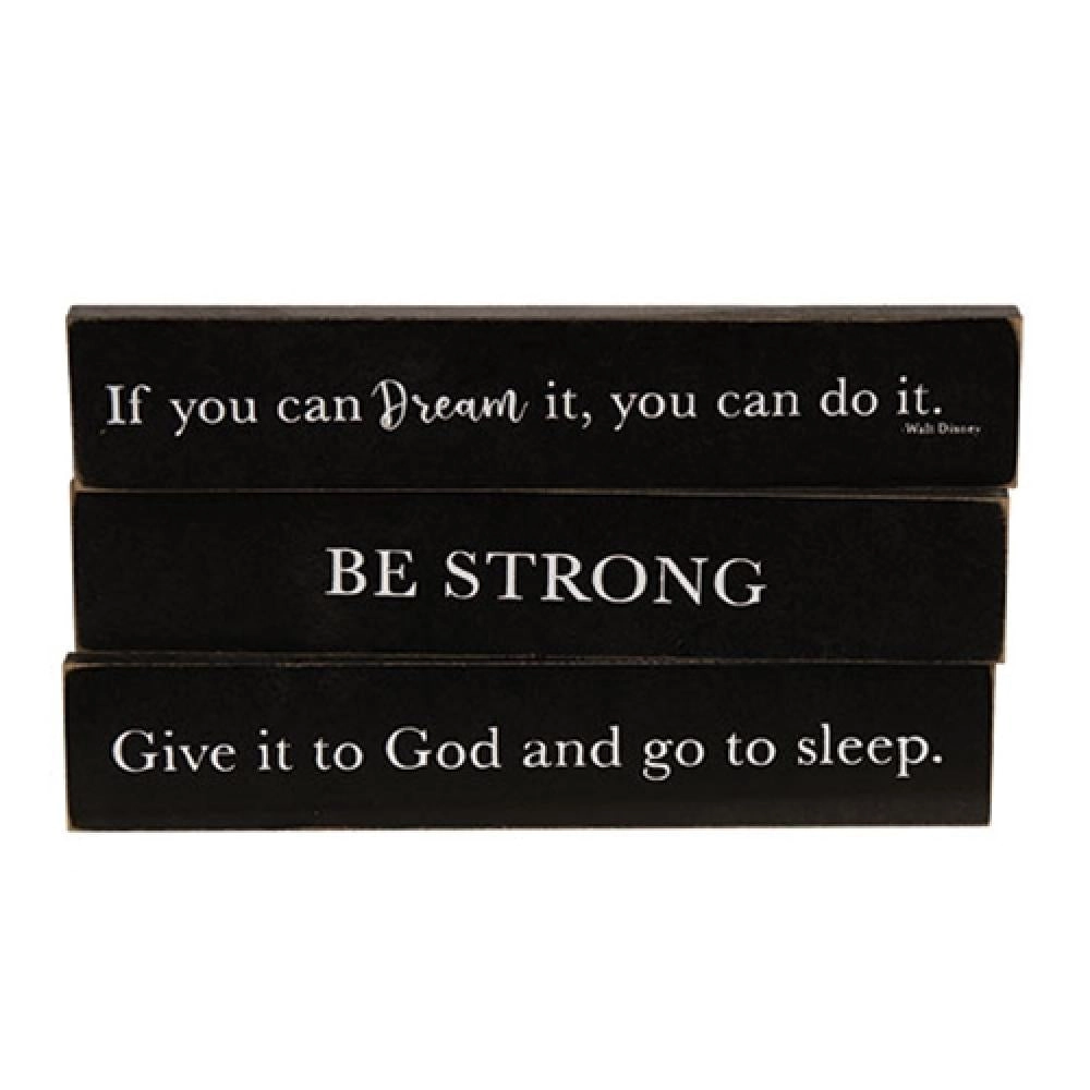 *Be Strong Wooden Block 3 Asstd.