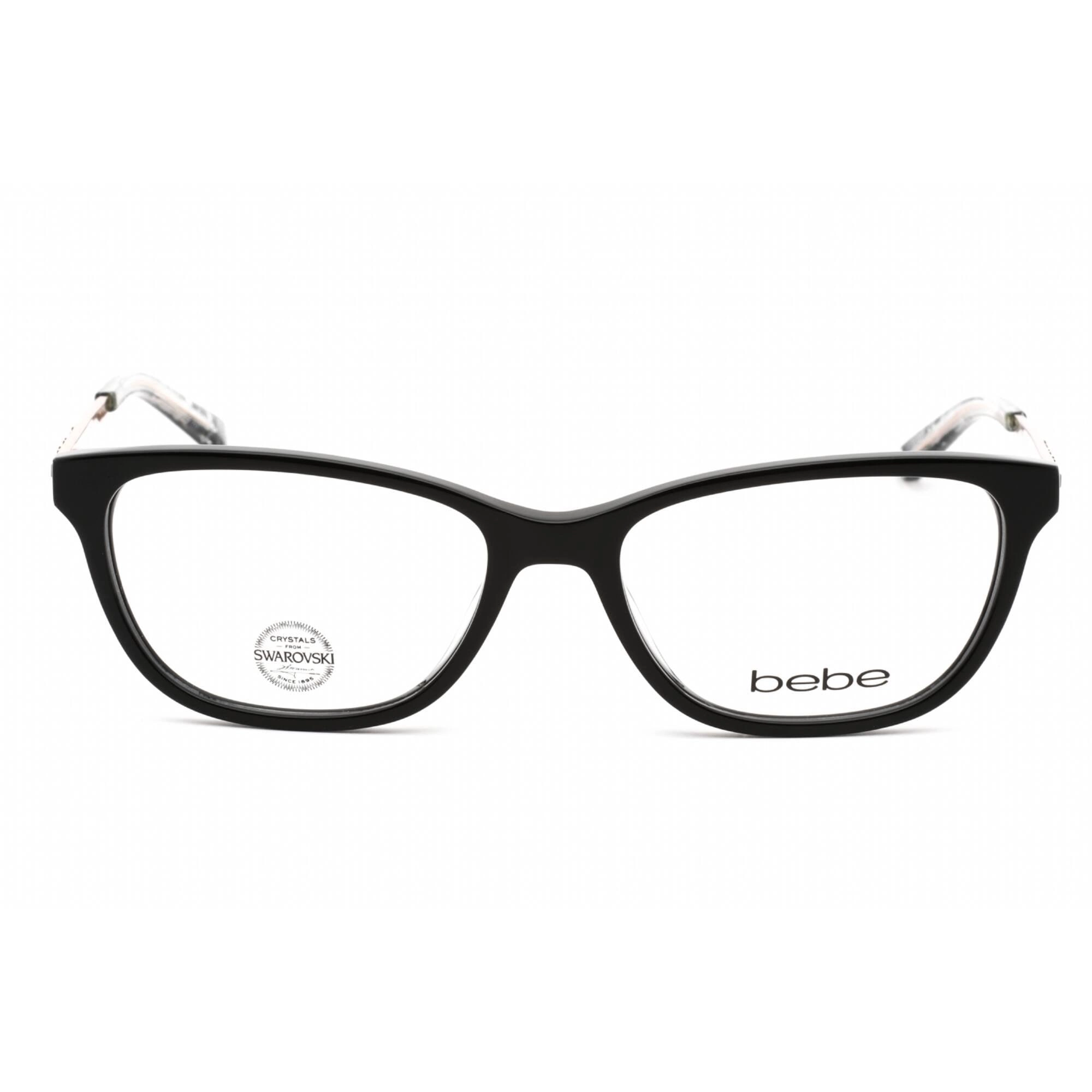 Bebe Women's Eyeglasses - Jet Plastic Full Rim Fixed Nose Pads Frame | BB5170 001