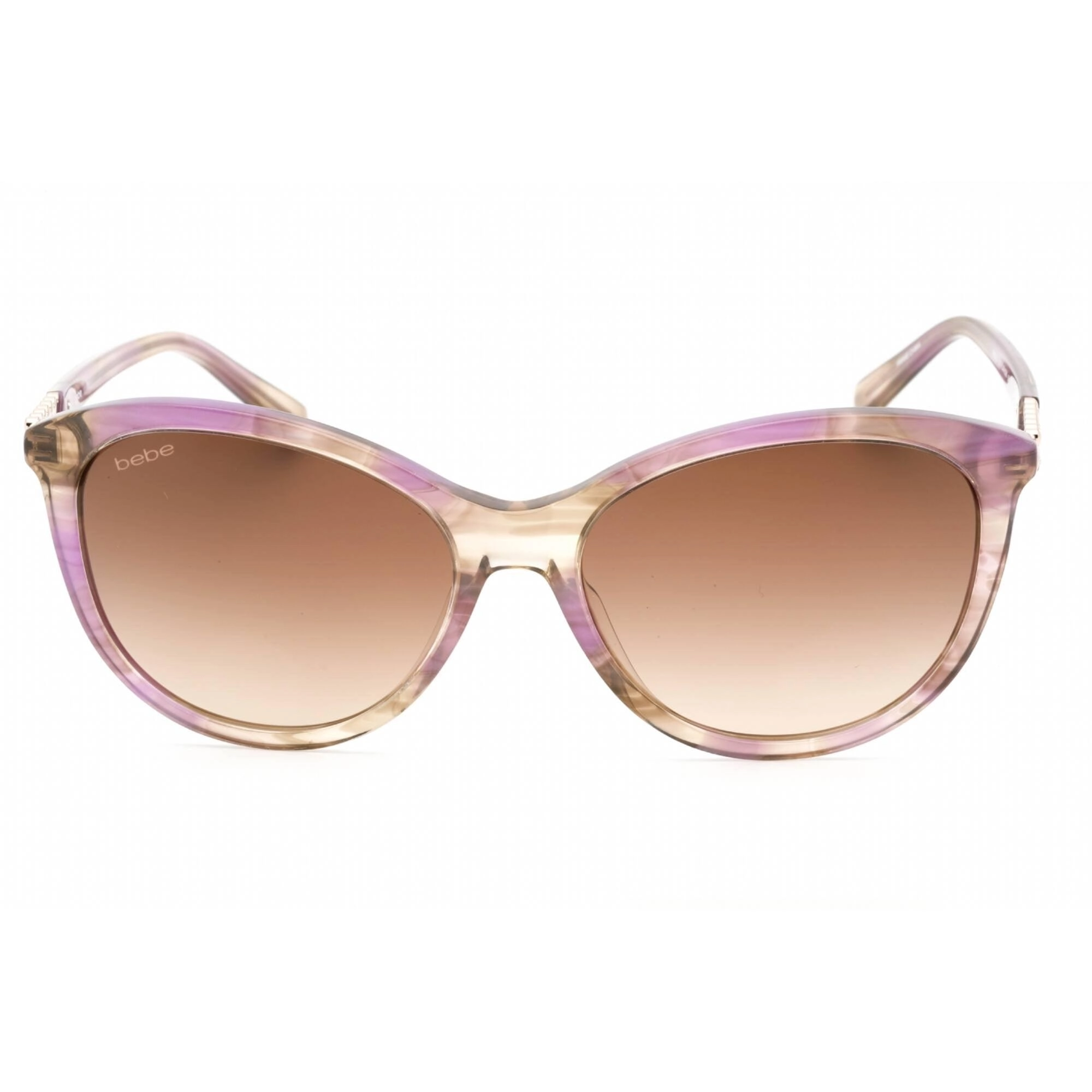 Bebe Women's Sunglasses - Plum Horn Full Rim Oval Fixed Nose Pads Frame | BB7202 500