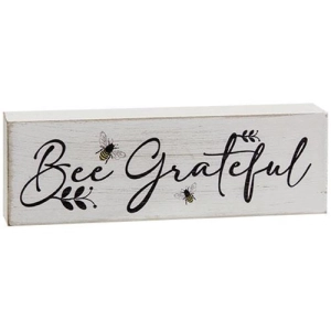 *Bee Grateful Wood Sign