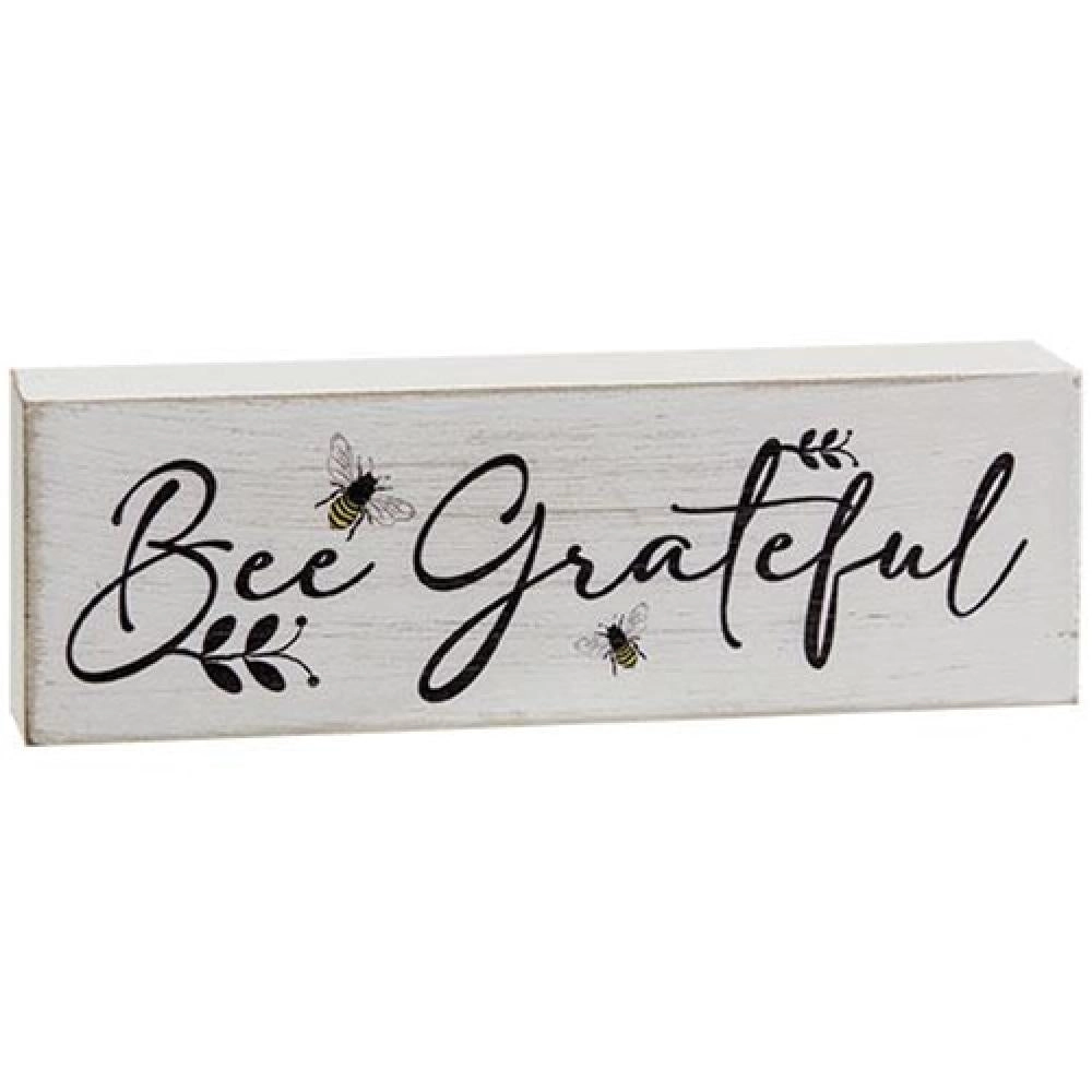 *Bee Grateful Wood Sign
