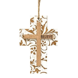 *Believe Cross Ornament