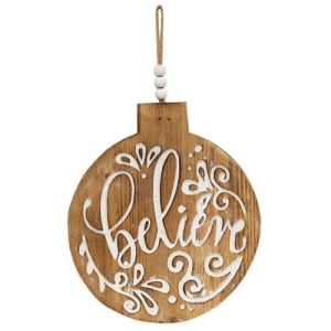 *Believe Engraved Bulb Ornament Sign