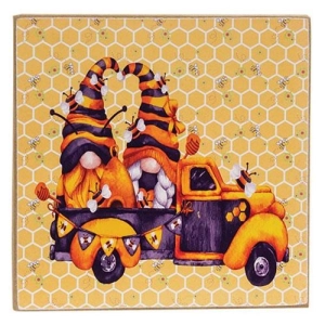 *Bumblebee Gnomes In Truck Square Block
