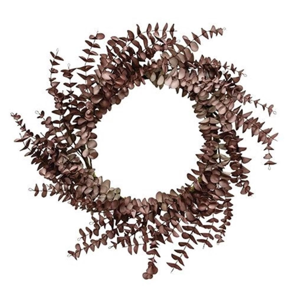 *Burgundy Fall Ombre Eucalyptus Leaf Wreath