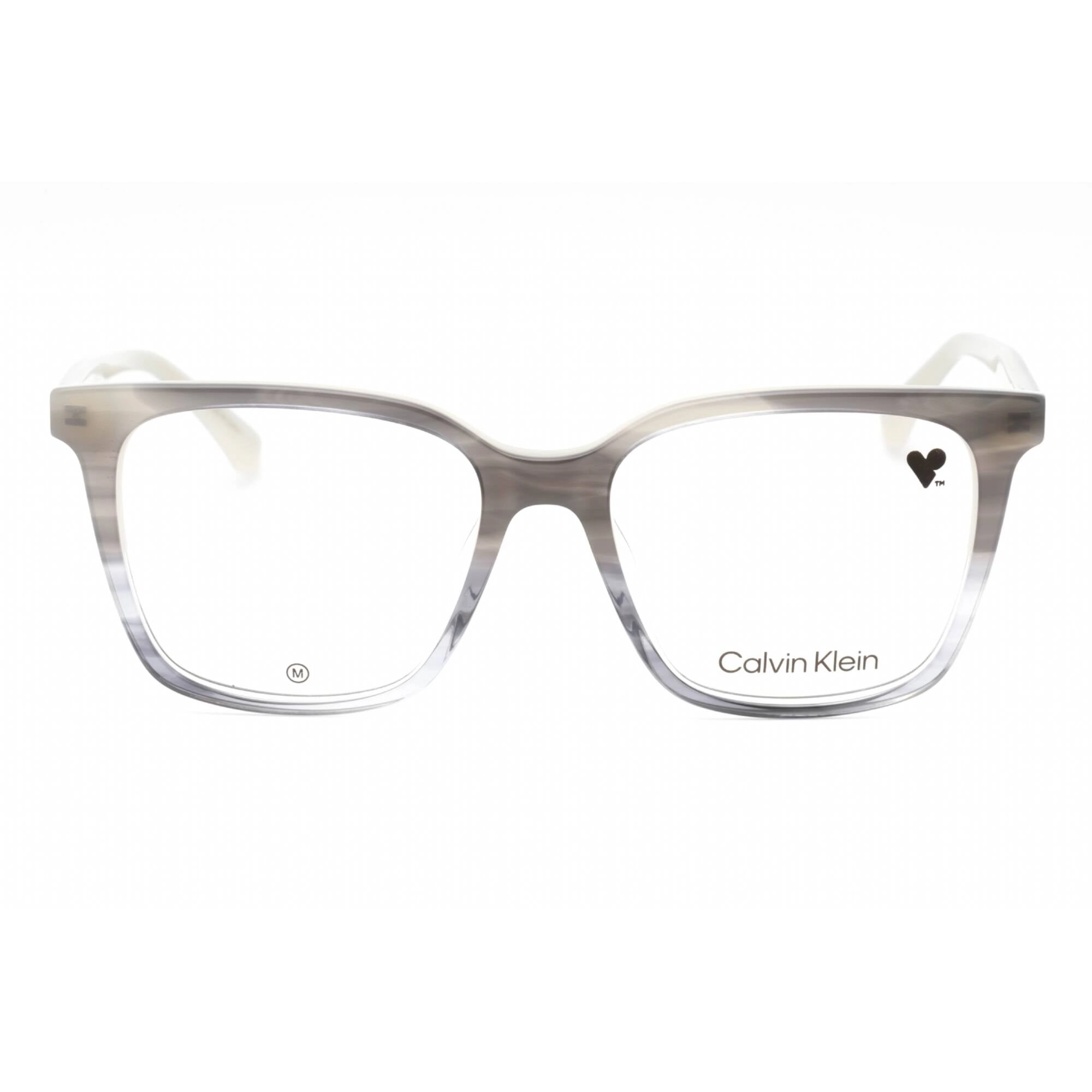 Calvin Klein Women's Eyeglasses - Striped Grey Square Full Rim Frame | CK22540 023