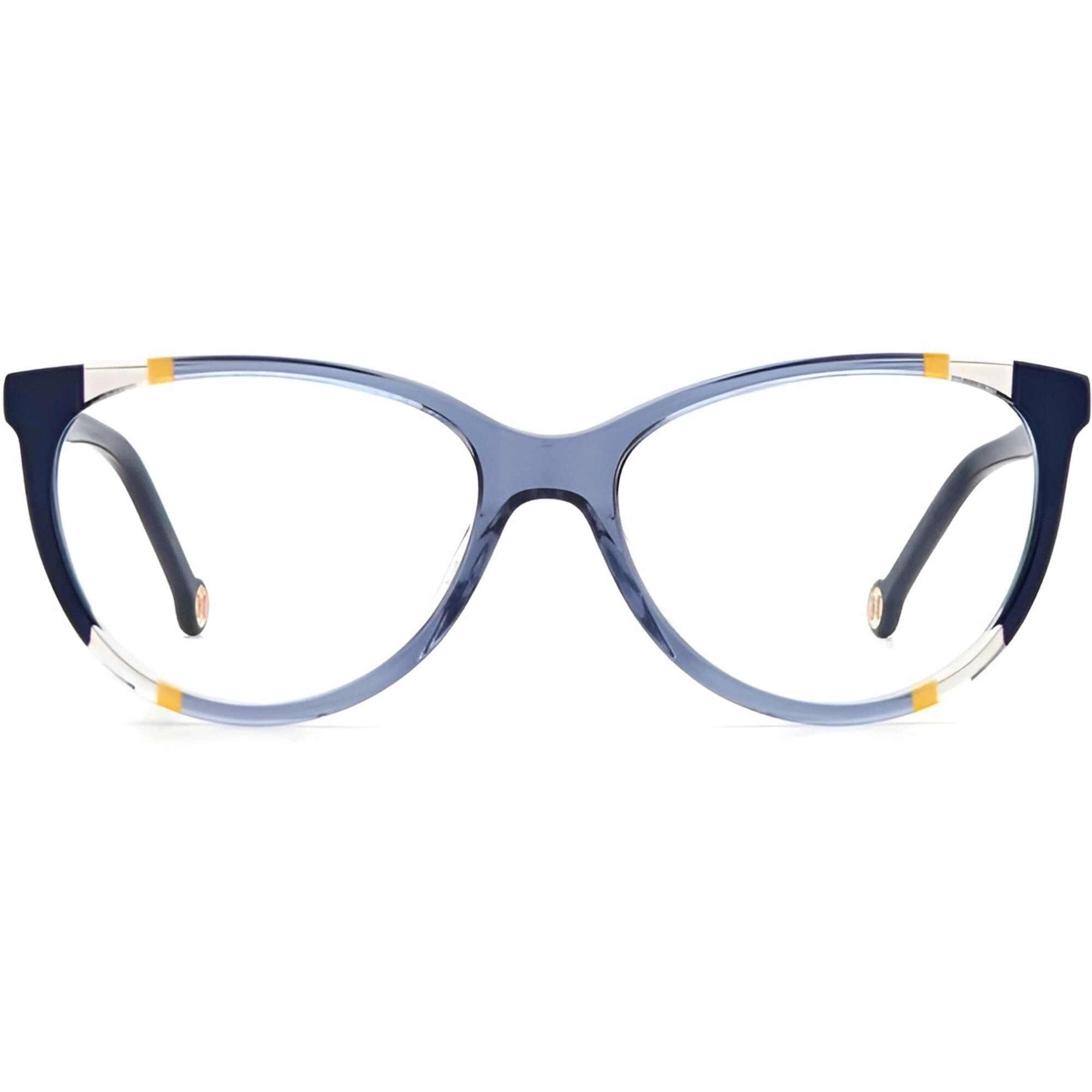 Carolina Herrera Women's Eyeglasses - Blue Orange Plastic Cat Eye Frame | CH 0064 0RTC