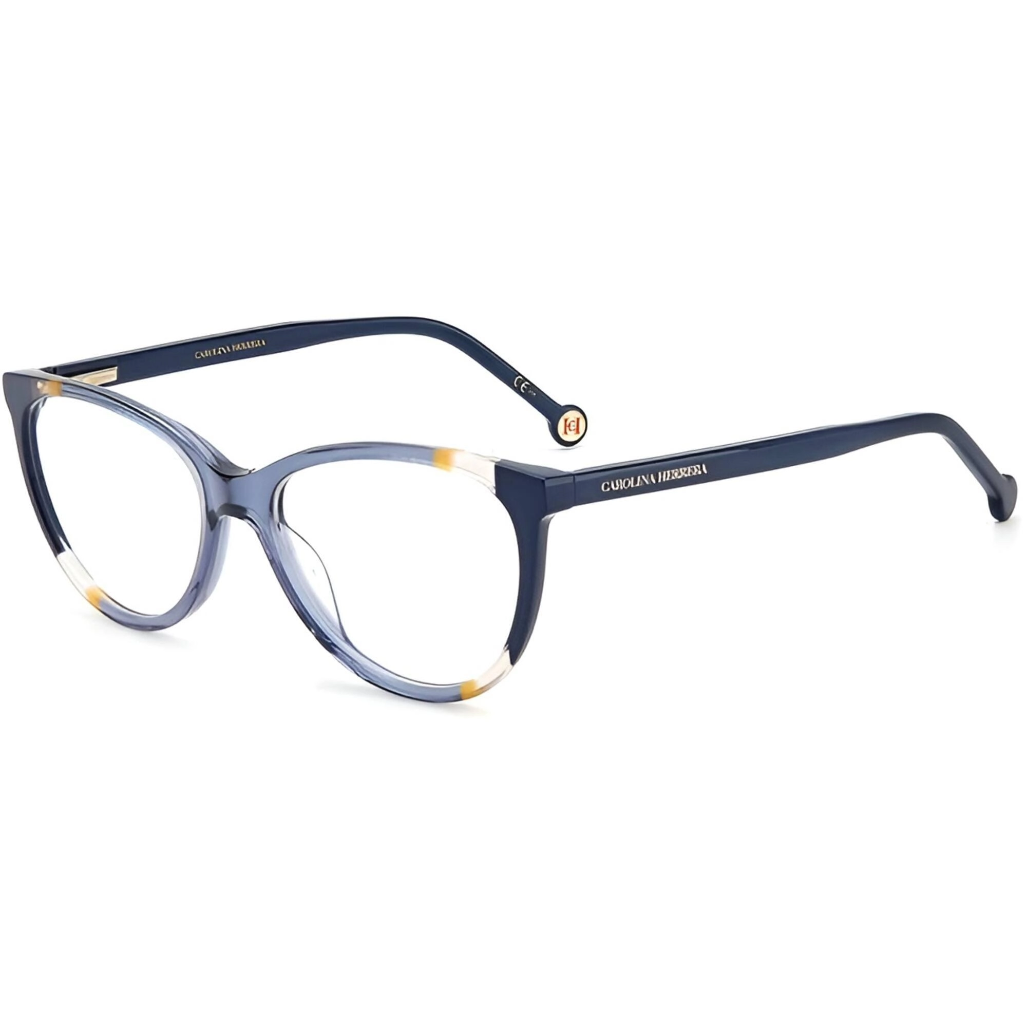 Carolina Herrera Women's Eyeglasses - Blue Orange Plastic Cat Eye Frame | CH 0064 0RTC