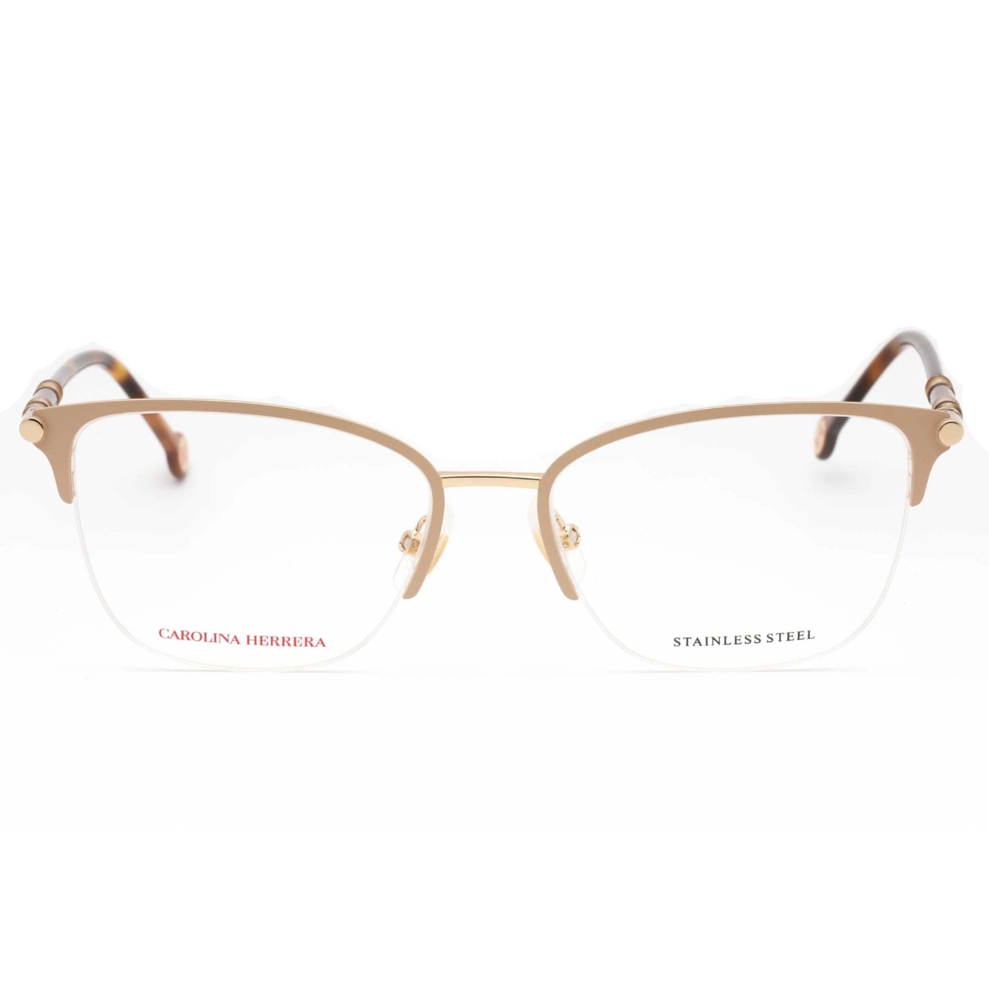 Carolina Herrera Women's Eyeglasses - Gold Nude Metal Cat Eye Frame | CH 0033 0BKU 00