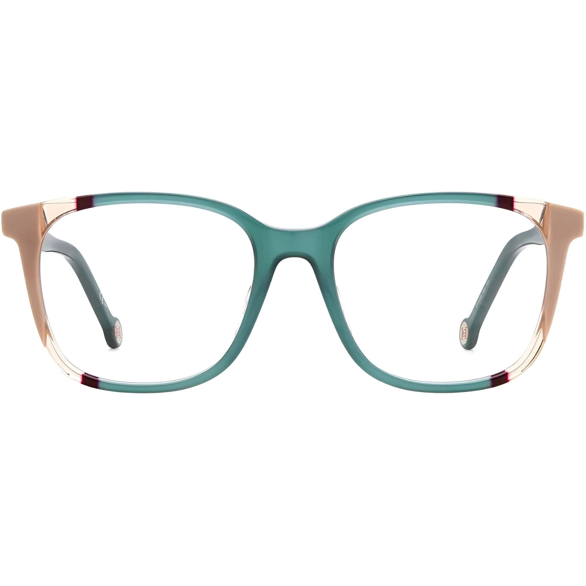 Carolina Herrera Women's Eyeglasses - Teal Brown Plastic Square Frame | CH 0065 0HBJ
