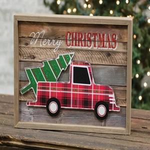 *Christmas Truck Framed Sign