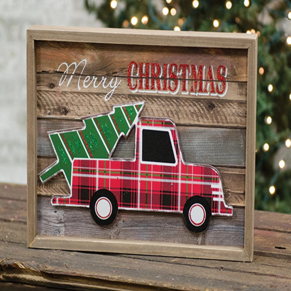 *Christmas Truck Framed Sign