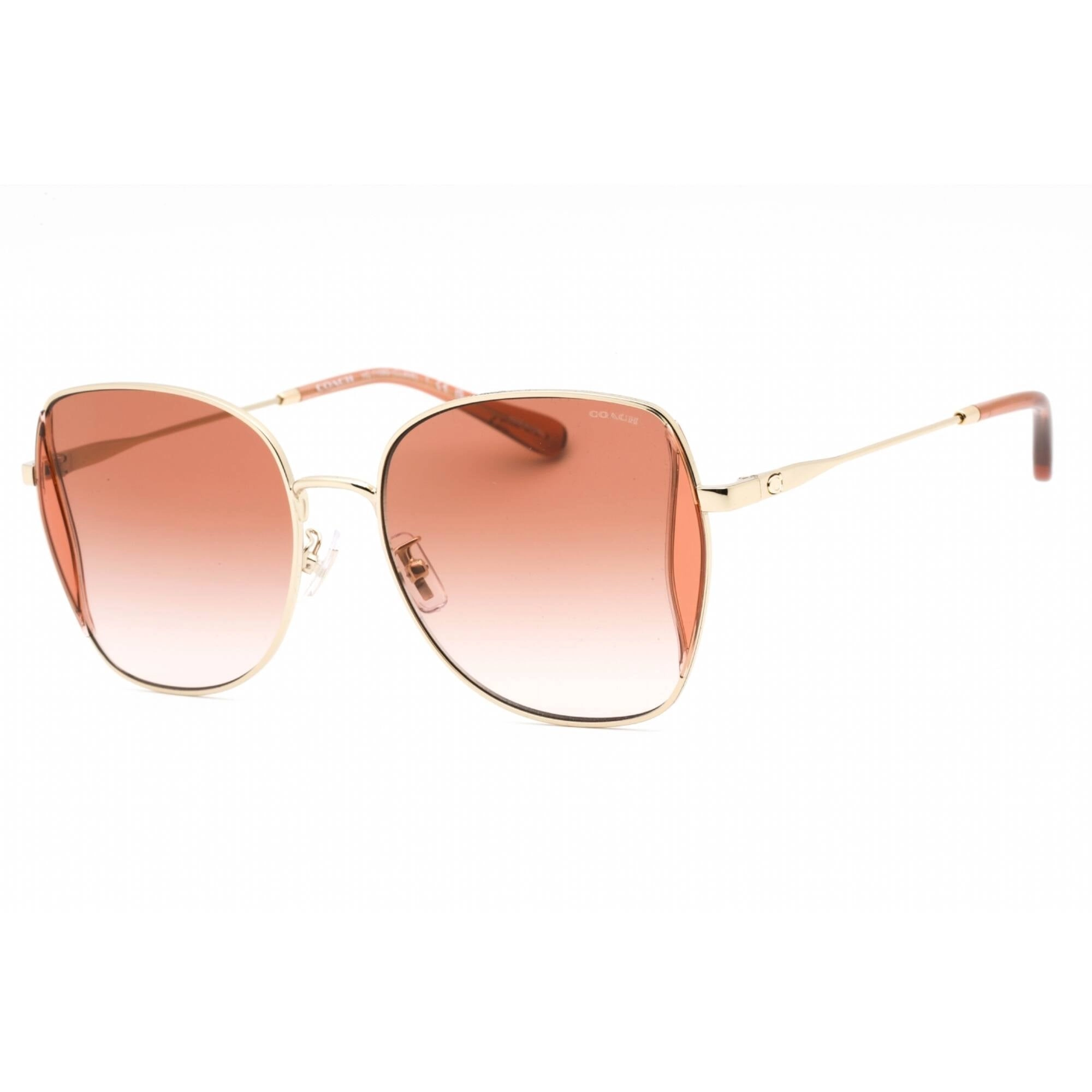 Coach Women's Sunglasses - Shiny Light Gold Butterfly Metal Frame | 0HC7158D 900513