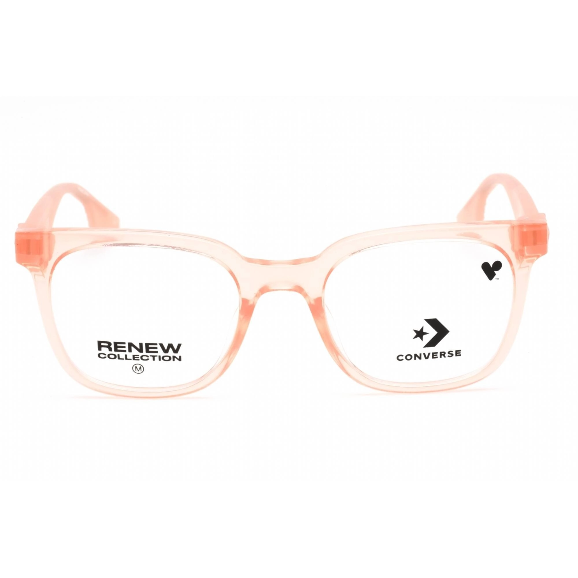 Converse Women's Eyeglasses - Crystal Cheeky Coral Square Plastic Frame | CV5078 684