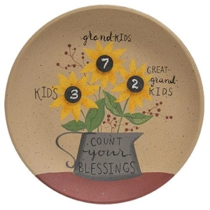*Count Your Blessings Sunflower Plate