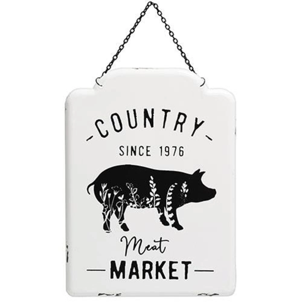 *Country Meat Market Metal Hanging Sign