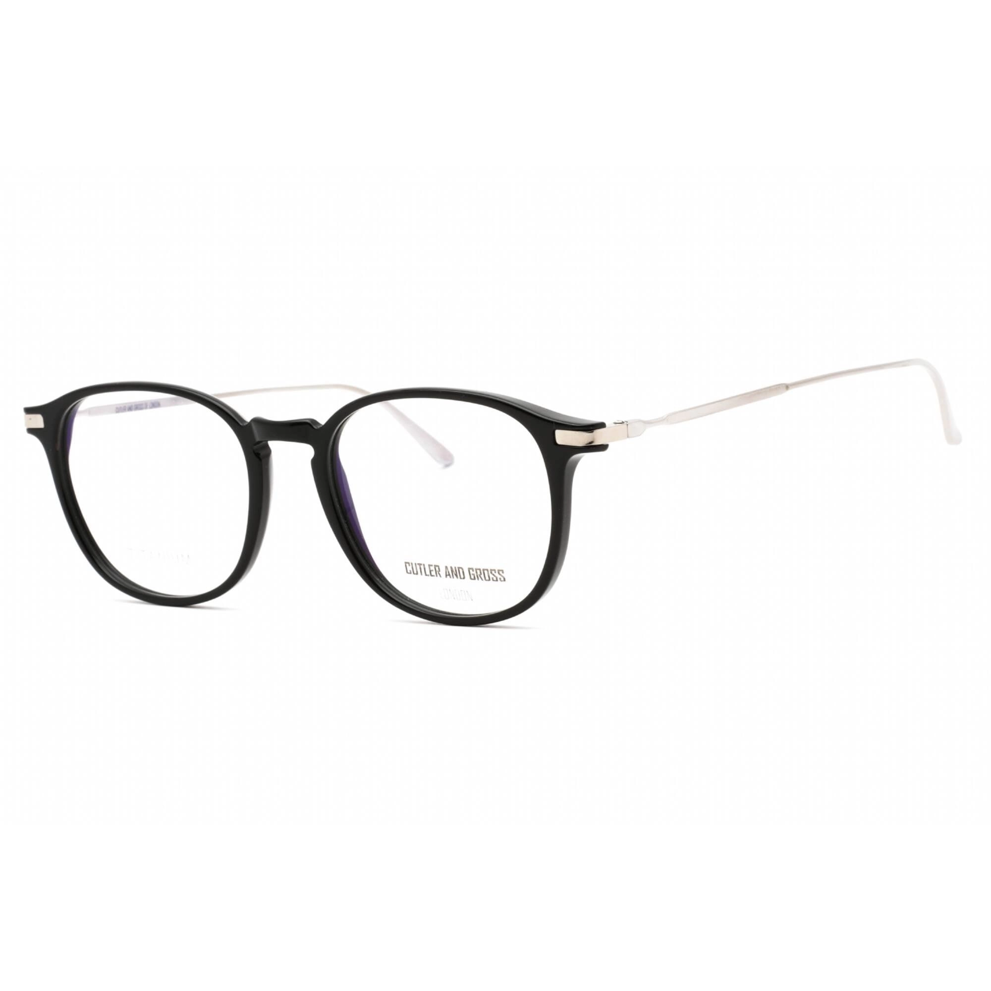 Cutler And Gross Women's Eyeglasses - Black Acetate Clear Demo Lens | CG1303V2 001