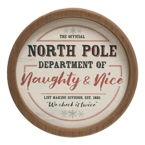 *Department of Naughty & Nice Round Frame