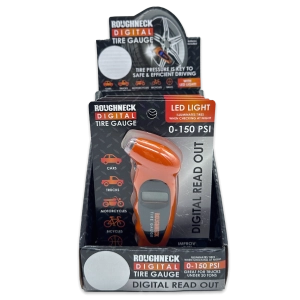 Digital Tire Gauge with LED Light - 4 Pieces Per Retail Ready Display 41655