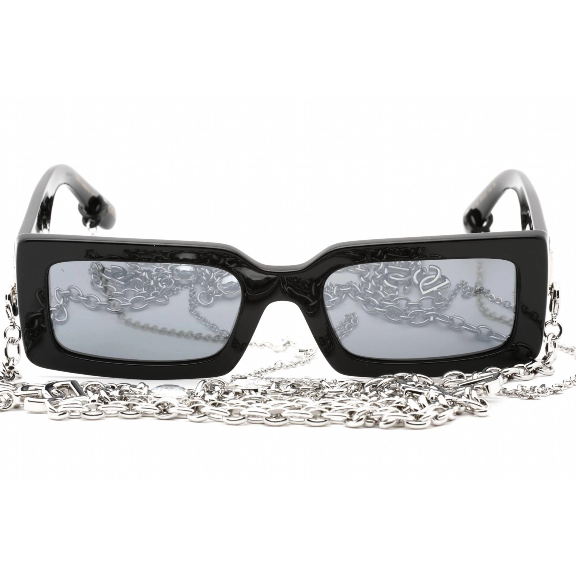 Dolce & Gabbana Women's Sunglasses - Black Full Rim Rectangular Frame | 0Dg4416 501/6G