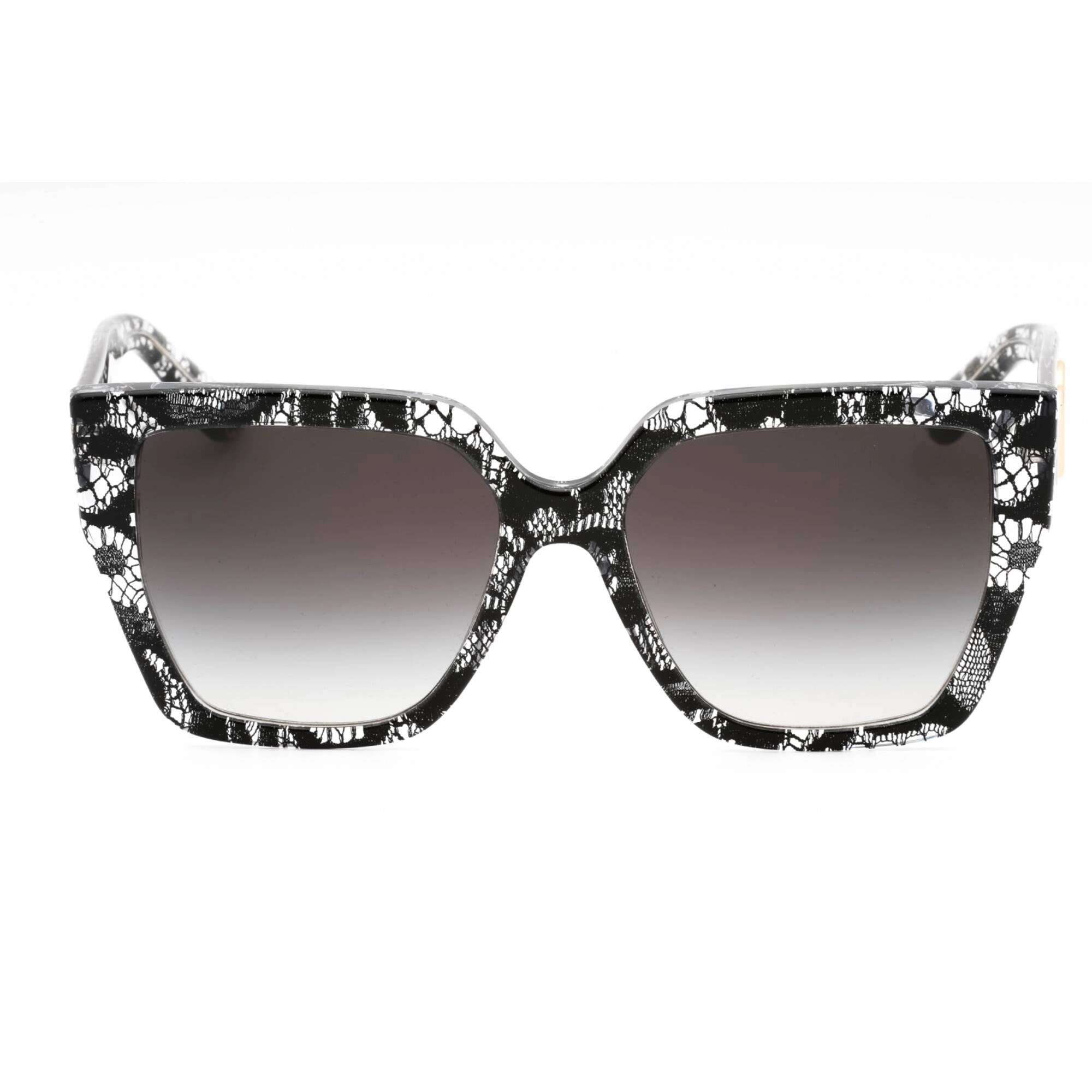 Dolce & Gabbana Women's Sunglasses - Pattern Black Lace Cat Eye Frame | 0DG4438 32878G