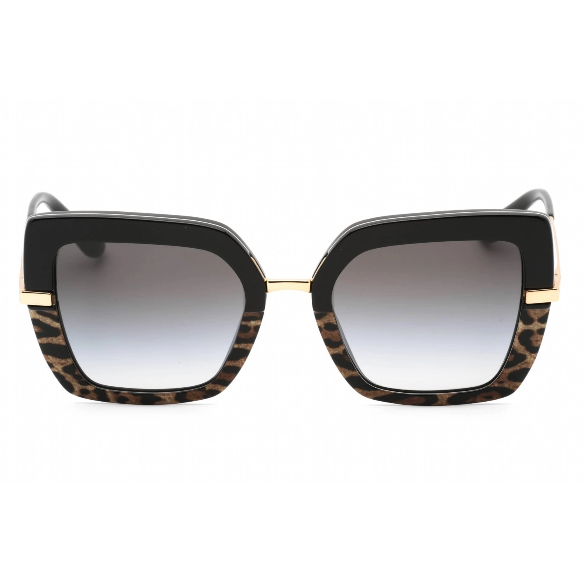Dolce & Gabbana Women's Sunglasses - Shiny Black/Leopard Cat Eye | 0DG4373 32448G