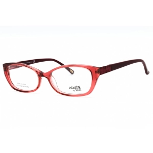 Elasta Women's Eyeglasses - Pink Crystal Plastic Full Rim Rectangular | 5798 0JNW 00