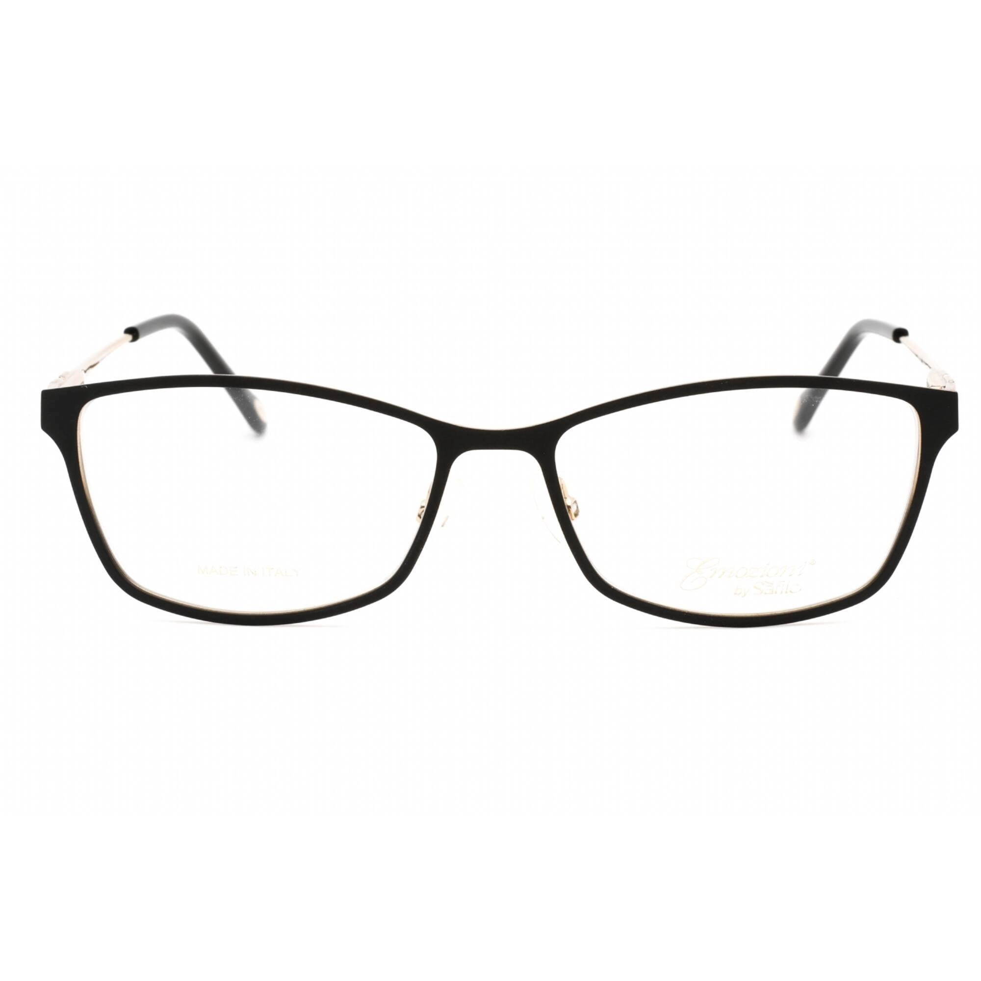 Emozioni Women's Eyeglasses - Black Gold Full Rim Cat Eye Frame | EM 4416 02M2 00