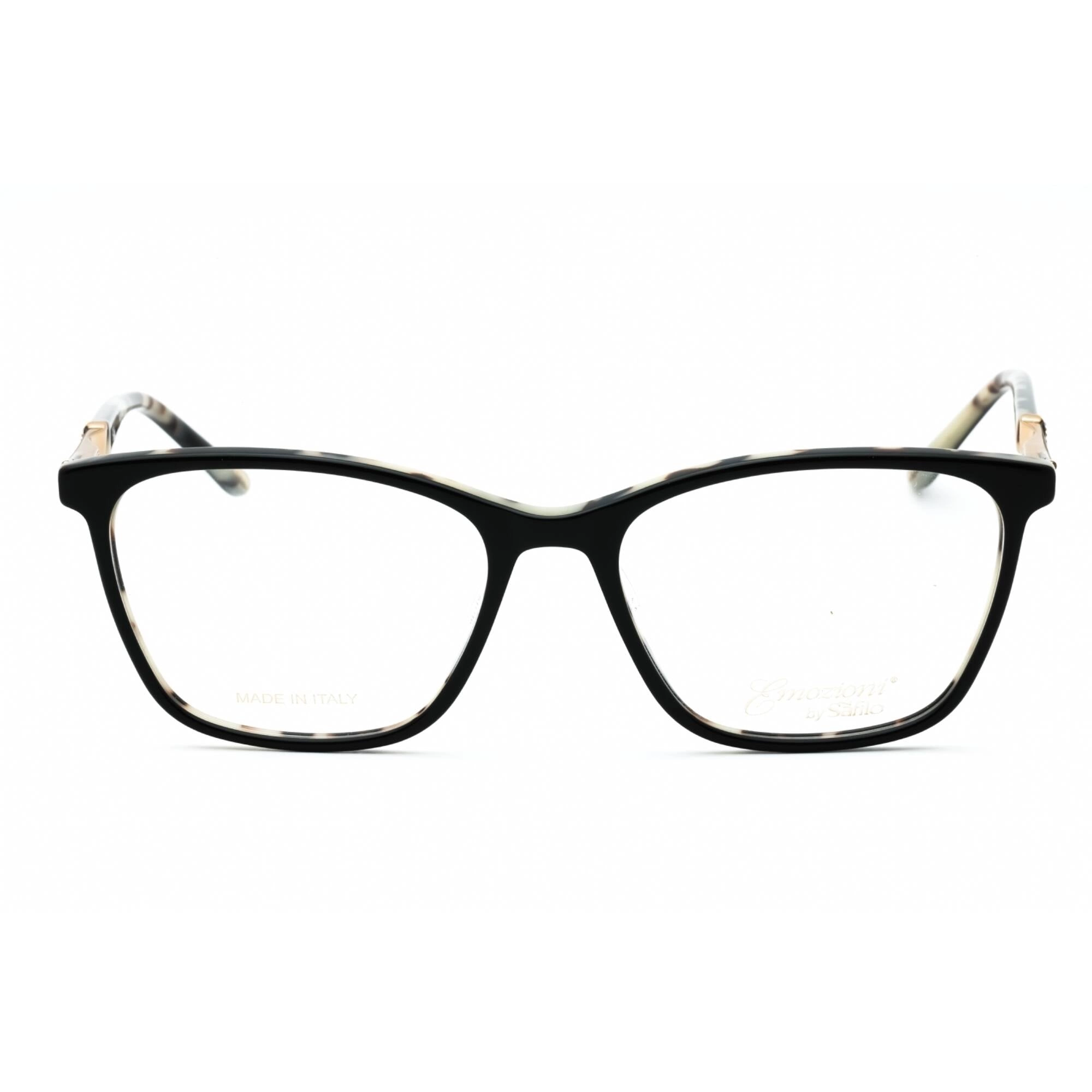 Emozioni Women's Eyeglasses - Black White Havana Full Rim Cat Eye | EM 4058 0TCB 00
