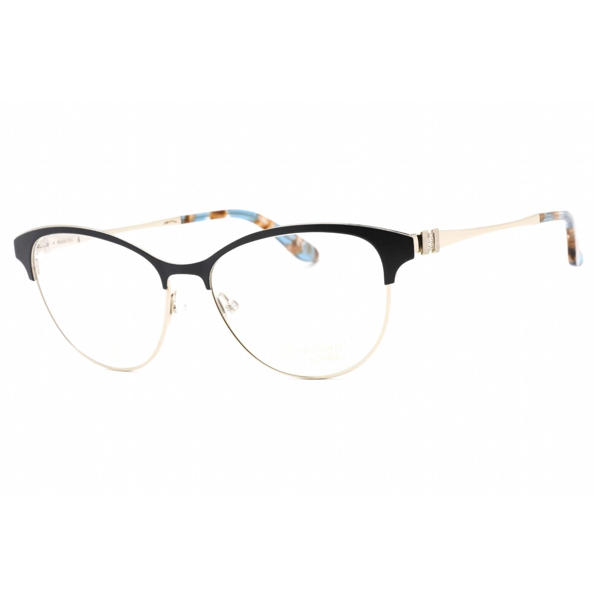 Emozioni Women's Eyeglasses - Blue Gold Metal Full Rim Cat Eye Frame | EM 4411 0KY2 00