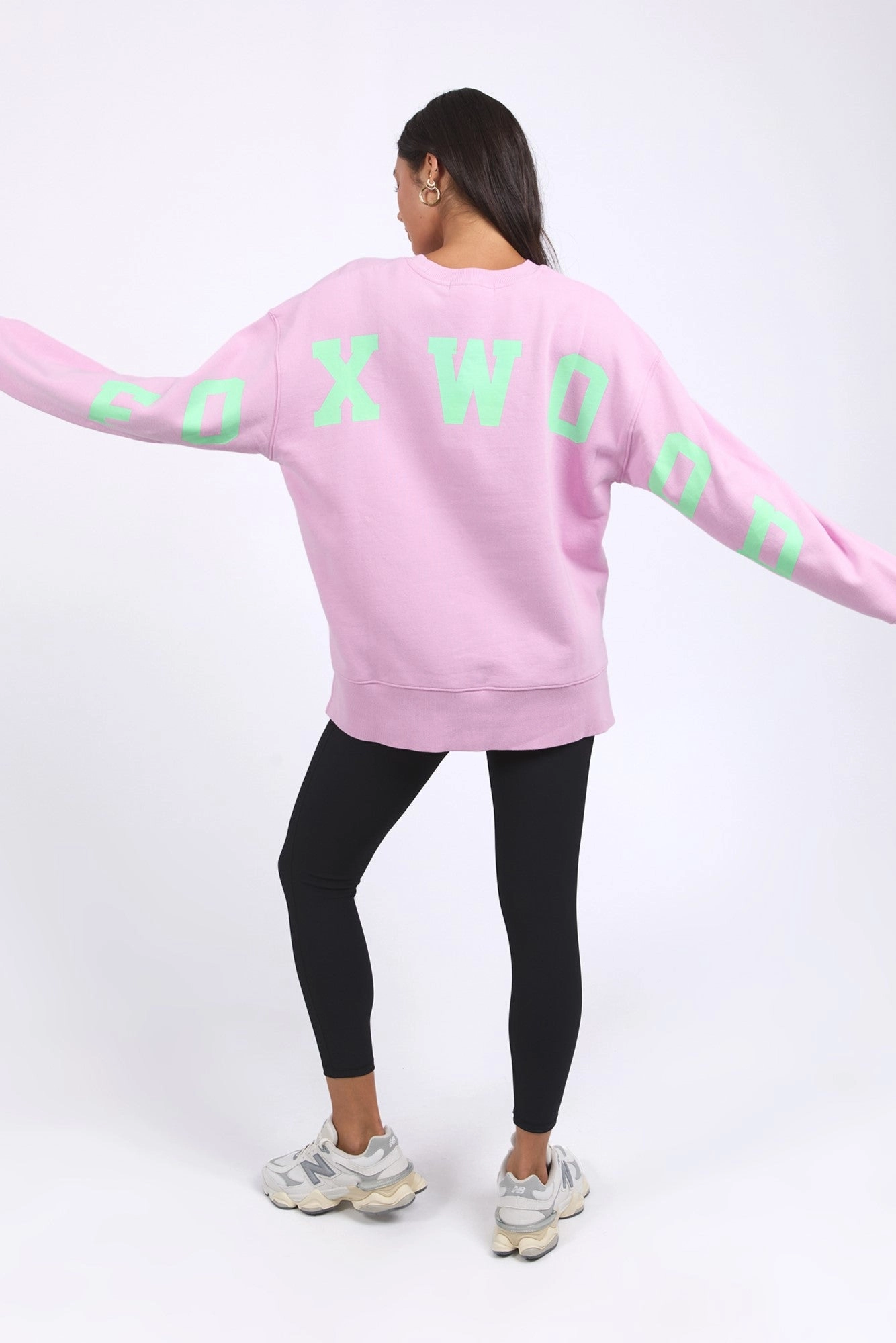 Foxwood Interval Crew Pink W/ Green
