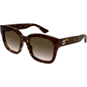 Gucci Women's Sunglasses - Full Rim Havana Plastic Square Shape Frame | GG1338SK 002