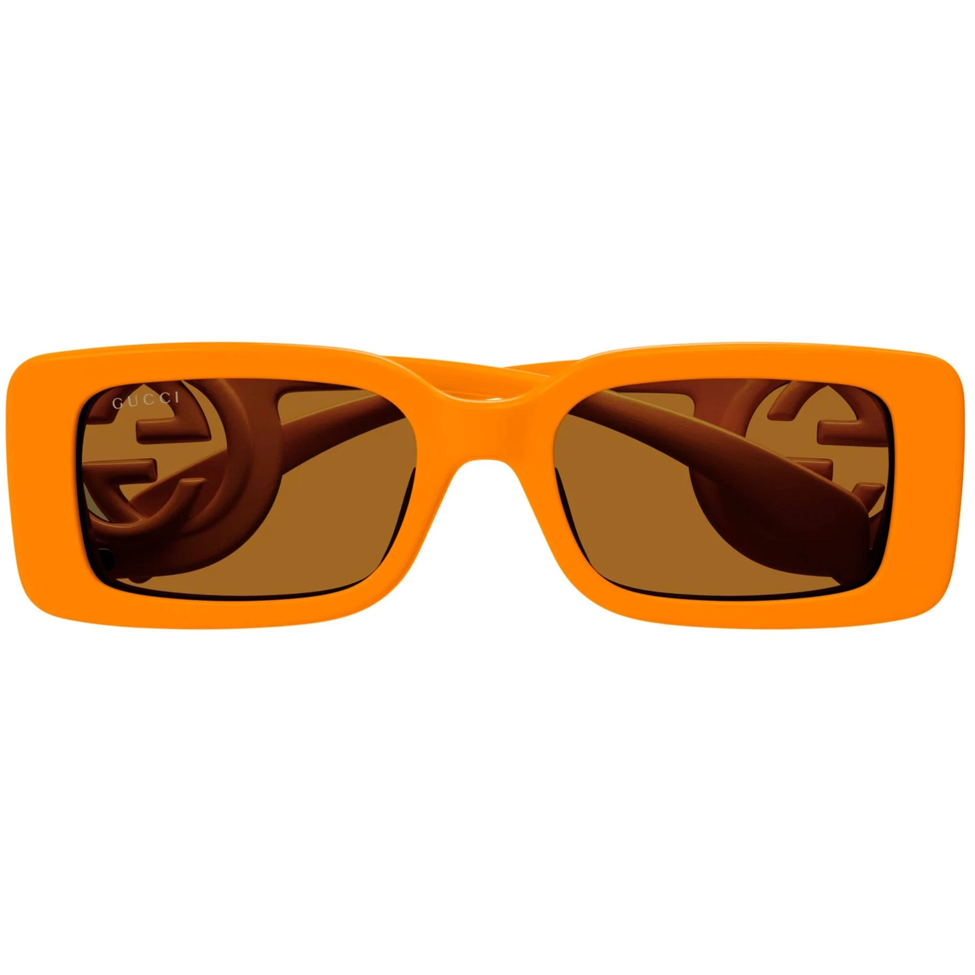 Gucci Women's Sunglasses - Orange Acetate Full Rim Rectangular Frame | GG1325S 008