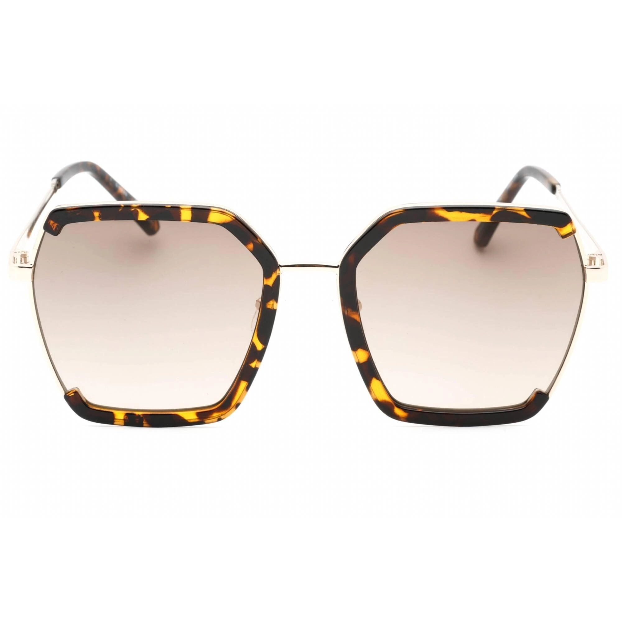Guess Factory Women's Sunglasses - Dark Havana Metal Butterfly Frame | GF0418 52F