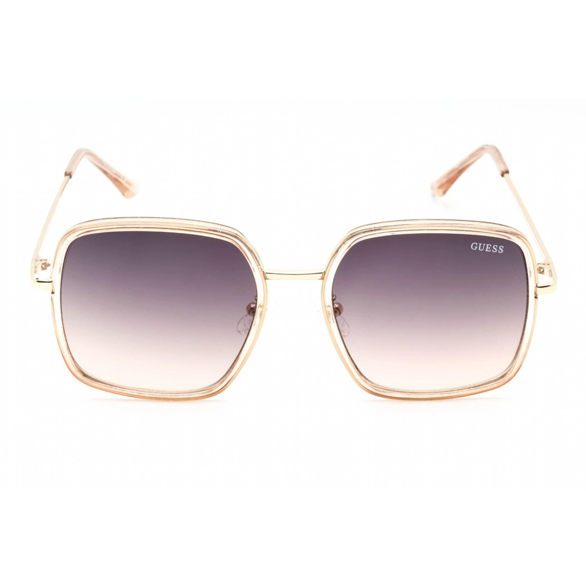 Guess Factory Women's Sunglasses - Gold Metal Frame Gradient Brown Lens | GF0389 32F
