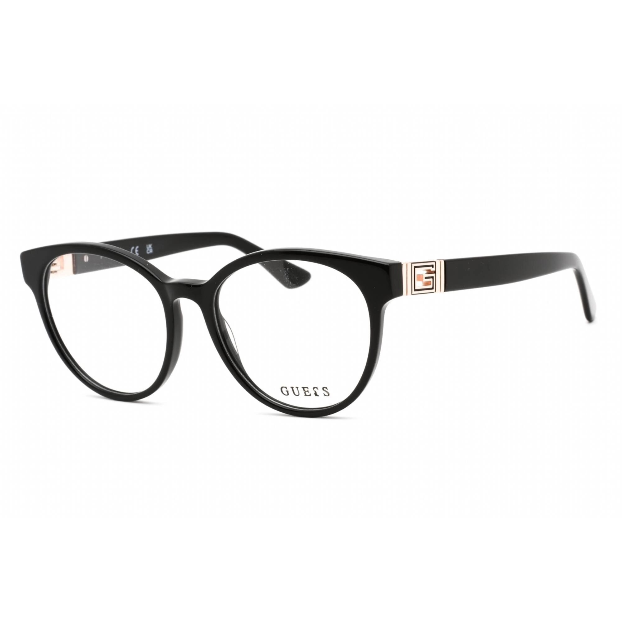 Guess Women's Eyeglasses - Full Rim Shiny Black Plastic Round Shaped | GU2909 001