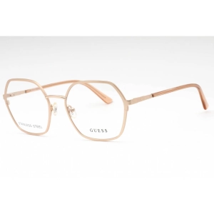 Guess Women's Eyeglasses - Pale Gold Metal Geometric Shape Full Rim Frame | GU2912 032