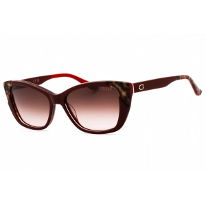 Guess Women's Sunglasses - Burgundy Cat Eye Plastic Full Rim Frame | GU7511 66F